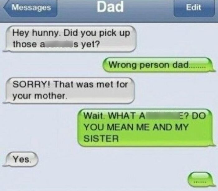 Funny text message exchange between a dad and child with a humorous misunderstanding to make you laugh.