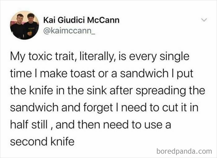 Tweet humor about British jokes describing a common kitchen habit that many find relatable and funny.