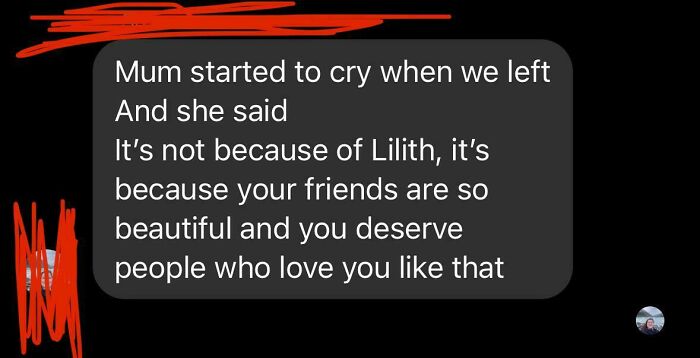 Text message with a heartfelt message from a mom expressing love and appreciation, reflecting wholesome mom moments.