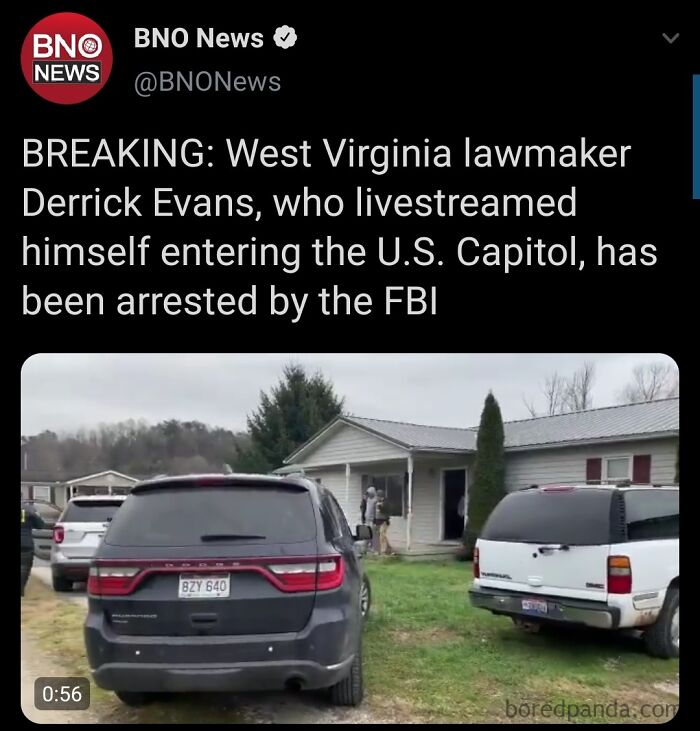 West Virginia lawmaker arrested by FBI after livestreaming himself entering U.S. Capitol in own consequences mess.
