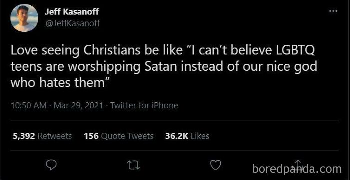 Tweet screenshot highlighting people facing consequences after their own actions involving controversial beliefs.