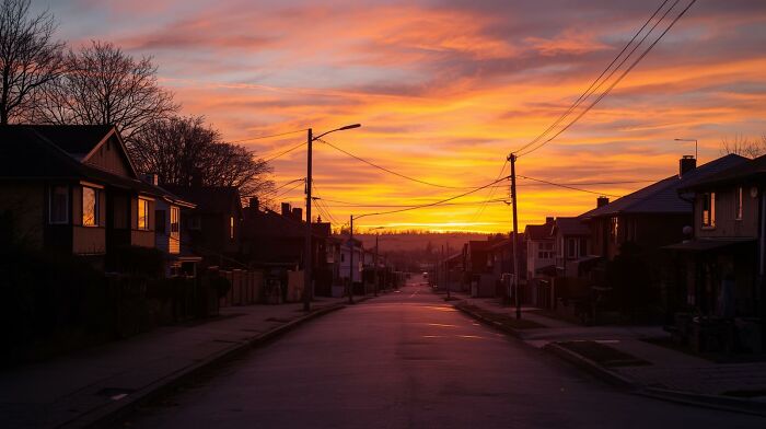 Even A Busy Street Turns Magical When The Sky Decides To Put On A Show