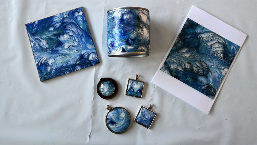 Turning A “Meh” Acrylic Pour Painting Into Treasures ✨ 4 Creative Ideas Turning A “Meh” Acrylic Pour Painting Into Treasures ✨ 4 Creative Ideas