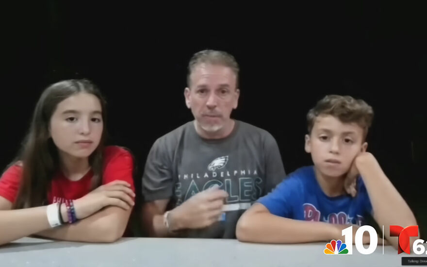 Family discussing the woman mistaken for Phillies Karen after home run ball meltdown in a video interview. Family discussing the woman mistaken for Phillies Karen after home run ball meltdown in a video interview.