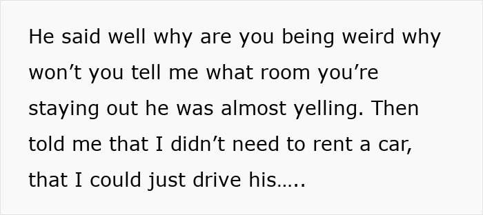 Text excerpt showing a worried lady describing her online date’s behavior and feeling unsettled by his memory of her posts.