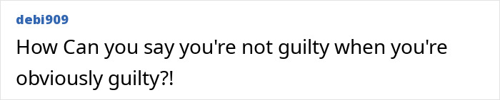 Screenshot of a social media comment discussing guilt in the Kentucky cheerleader baby case investigation. Screenshot of a social media comment discussing guilt in the Kentucky cheerleader baby case investigation.