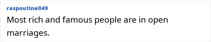 Text post stating most rich and famous people are in open marriages, related to Coldplay KissCam saga and HR exec. Text post stating most rich and famous people are in open marriages, related to Coldplay KissCam saga and HR exec.