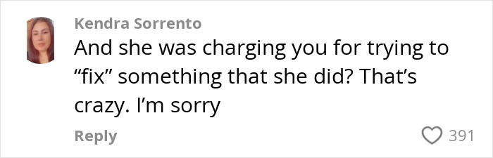 Commenter Kendra Sorrento expresses disbelief and sympathy over charges for fixing damage caused by a celebrity facialist. Commenter Kendra Sorrento expresses disbelief and sympathy over charges for fixing damage caused by a celebrity facialist.