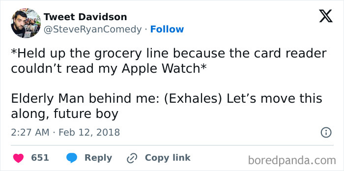 Tweet humor about men coping with technology issues, showcasing men humor memes without therapy references.