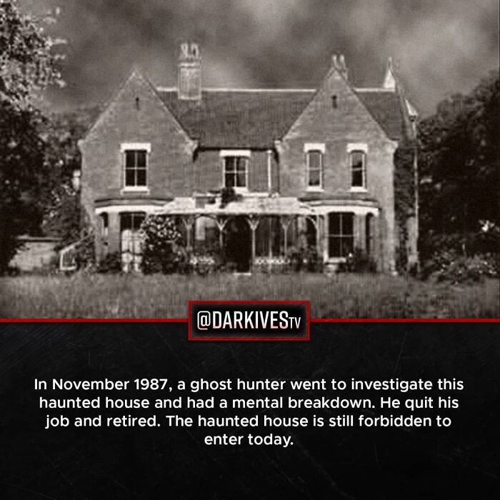 Old haunted house with dark and strange history linked to terrifying facts and eerie stories from our world.