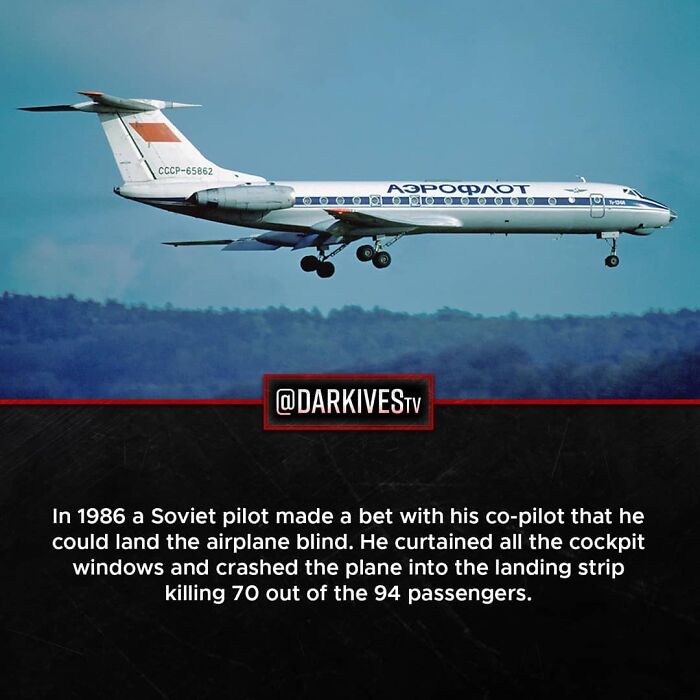 Soviet pilot crashed plane blind in 1986, k*****g 70 passengers, a dark and strange terrifying world fact.