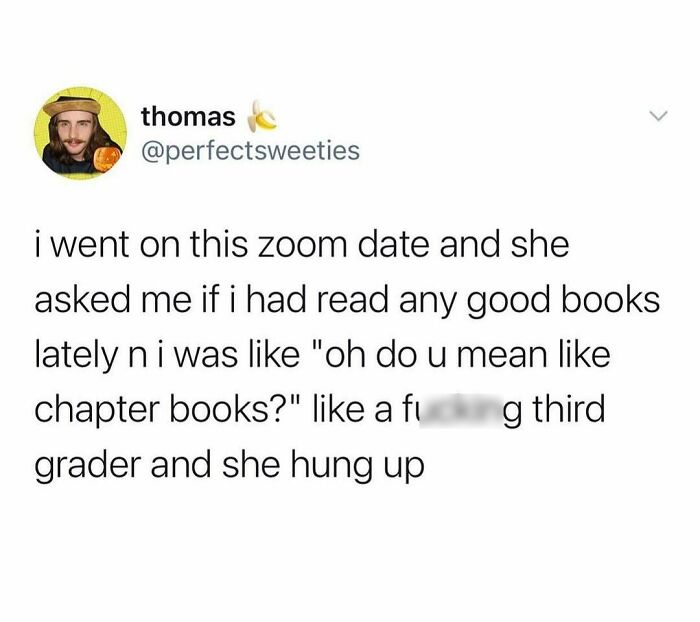Tweet about a funny zoom date experience, illustrating wholesome relationship memes that are beyond relatable.