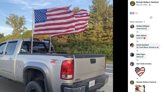 Pickup truck with an American flag parked outdoors, linked to Michigan church tragedy and Charlie Kirk attack conspiracy theorists. Pickup truck with an American flag parked outdoors, linked to Michigan church tragedy and Charlie Kirk attack conspiracy theorists.