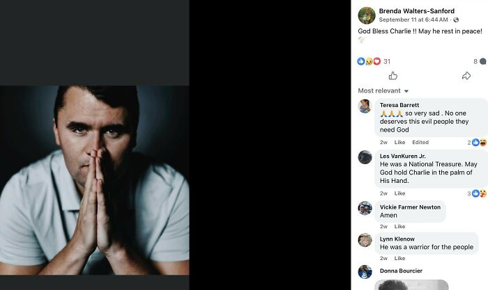 Man in white shirt with hands clasped near face, reflecting on Michigan church tragedy linked by conspiracy theorists. Man in white shirt with hands clasped near face, reflecting on Michigan church tragedy linked by conspiracy theorists.