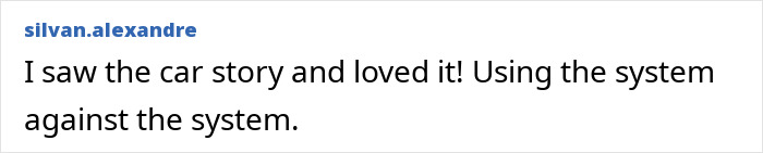 Comment text on a white background about loving the story of a woman turning a car into a tiny condo for stray cats. Comment text on a white background about loving the story of a woman turning a car into a tiny condo for stray cats.