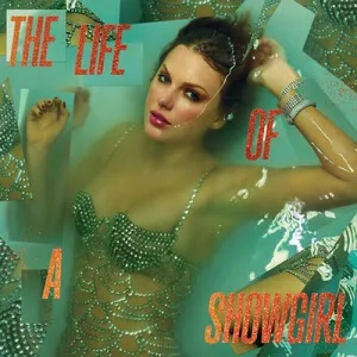 Album cover featuring a woman in a beaded outfit submerged in water, illustrating one of the worst album covers.