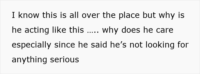 Text expressing worry about online date's behavior and questioning why he remembers everything posted.