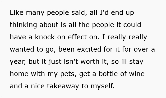 Text discussing concerns about attending a wedding after a guest tests positive for Covid, weighing risks and safety. Text discussing concerns about attending a wedding after a guest tests positive for Covid, weighing risks and safety.
