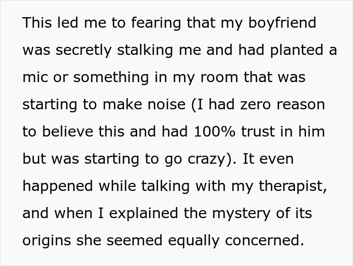 Woman discovers hidden device in closet planted by boyfriend, sparking fears of secret surveillance and mistrust in relationship. Woman discovers hidden device in closet planted by boyfriend, sparking fears of secret surveillance and mistrust in relationship.