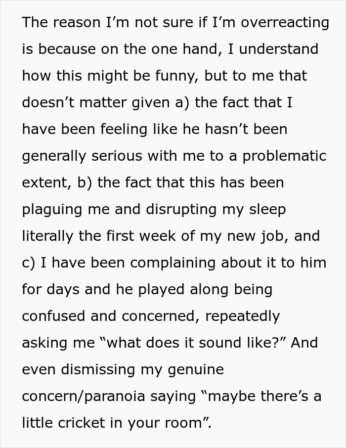 Text describing a woman’s concerns after finding a hidden device in closet planted by boyfriend causing sleep disruption and paranoia. Text describing a woman’s concerns after finding a hidden device in closet planted by boyfriend causing sleep disruption and paranoia.