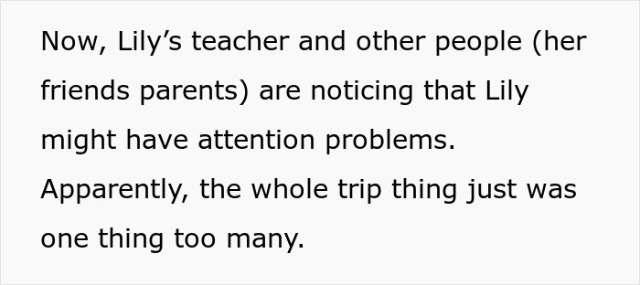 Text excerpt showing concern about Lily’s attention problems linked to sister accuse favoring nephew niece issue. Text excerpt showing concern about Lily’s attention problems linked to sister accuse favoring nephew niece issue.