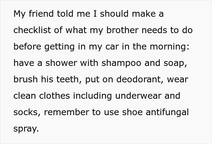 Teen creates hygiene checklist for brother before school drives, parents call the list humiliating and unfair. Teen creates hygiene checklist for brother before school drives, parents call the list humiliating and unfair.