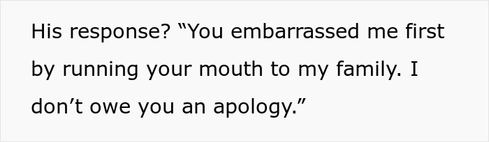 Text excerpt about a husband's harsh response to his pregnant wife after being called out for ignoring their baby. Text excerpt about a husband's harsh response to his pregnant wife after being called out for ignoring their baby.