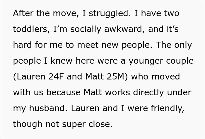 Text excerpt discussing a man struggling with social awkwardness after a move, affecting his job and marriage. Text excerpt discussing a man struggling with social awkwardness after a move, affecting his job and marriage.