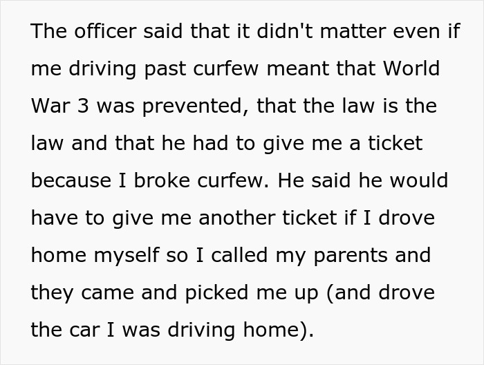 18-year-old reports drunk driver, gets curfew violation ticket from police despite trying to help law enforcement.