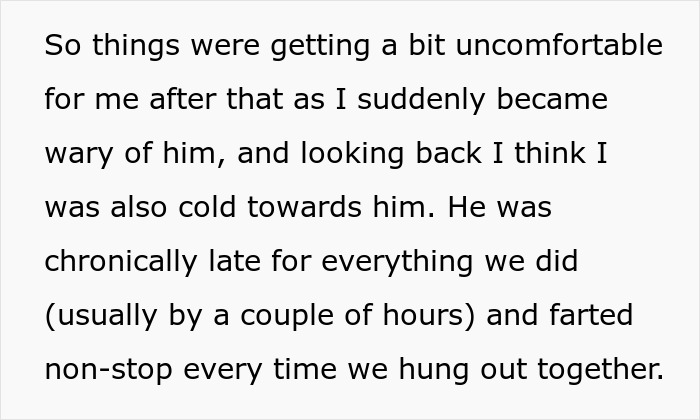 Text discussing discomfort and coldness in a relationship after a guy became overly attached after one date. Text discussing discomfort and coldness in a relationship after a guy became overly attached after one date.