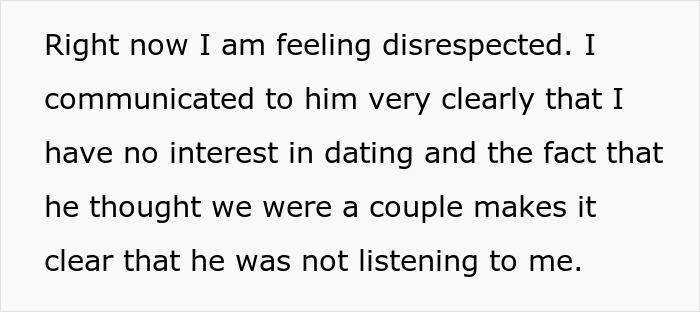 Text about a woman feeling disrespected after a guy considers her his girlfriend following one date and sends an anniversary gift. Text about a woman feeling disrespected after a guy considers her his girlfriend following one date and sends an anniversary gift.