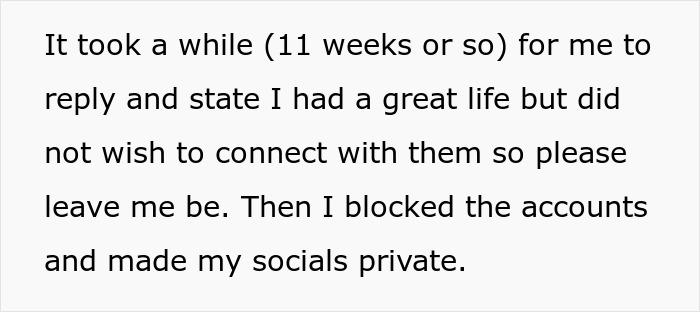 Man’s birth family tracks him down after abandoning him, but he chooses not to connect and blocks them. Man’s birth family tracks him down after abandoning him, but he chooses not to connect and blocks them.