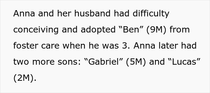 Text describing adoption and family dynamics involving a sister accusing favoring nephew and niece issues. Text describing adoption and family dynamics involving a sister accusing favoring nephew and niece issues.