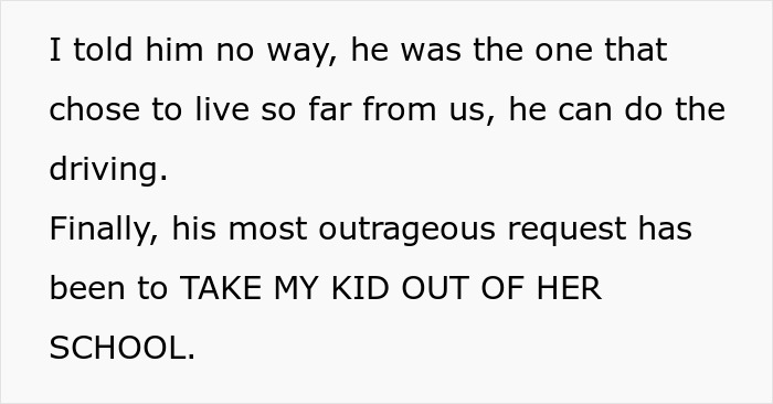 Text excerpt from mom’s perspective discussing dad’s control demands despite paying $300 child support for their 10-year-old. Text excerpt from mom’s perspective discussing dad’s control demands despite paying $300 child support for their 10-year-old.