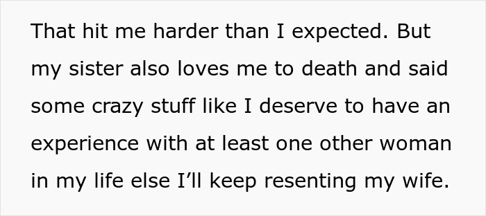 Text discussing a husband asking his wife to change intimacy boundaries with predictions of divorce by people online. Text discussing a husband asking his wife to change intimacy boundaries with predictions of divorce by people online.