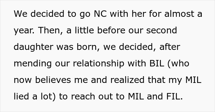 Text excerpt about a woman going no-contact with her mother-in-law after a life-threatening allergy test incident. Text excerpt about a woman going no-contact with her mother-in-law after a life-threatening allergy test incident.