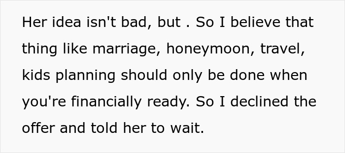Man explaining to wife that honeymoon and travel plans should wait until they are financially ready. Man explaining to wife that honeymoon and travel plans should wait until they are financially ready.