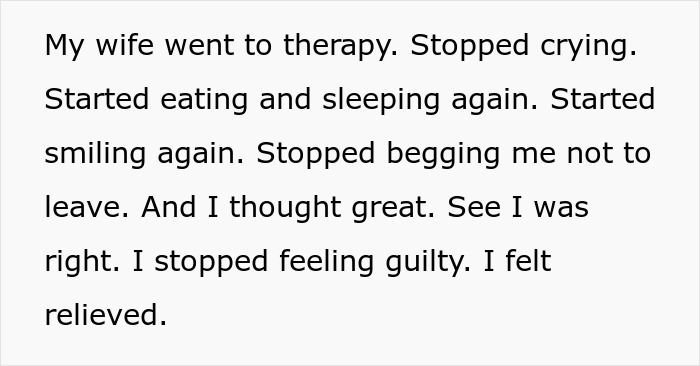 Text describing a man feeling guilty as time passes after ruining his marriage with an online affair. Text describing a man feeling guilty as time passes after ruining his marriage with an online affair.