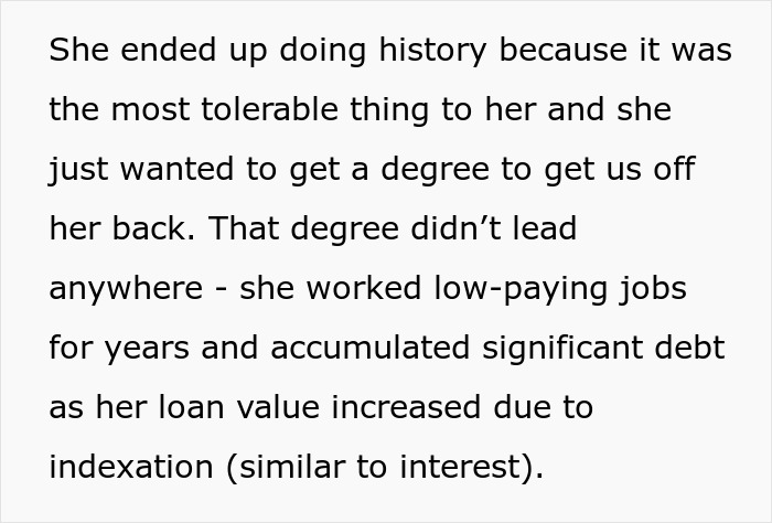 Text about student loans and debt accumulation after working low-paying jobs, related to paying off daughter student loans. Text about student loans and debt accumulation after working low-paying jobs, related to paying off daughter student loans.