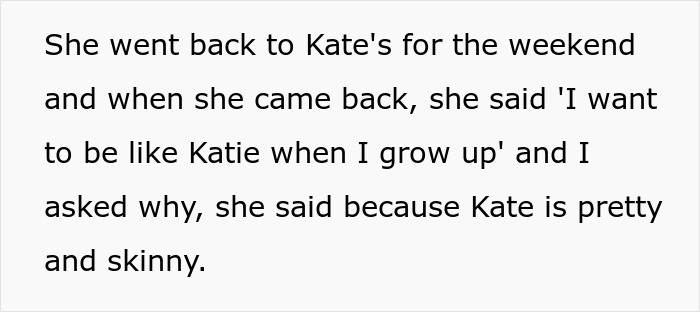 Text excerpt about a little girl copying ex’s eating disorder comments, mentioning bread as yucky and father’s reaction. Text excerpt about a little girl copying ex’s eating disorder comments, mentioning bread as yucky and father’s reaction.