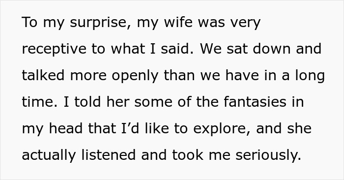 Man discussing intimacy boundaries with wife, exploring fantasies and improving communication in their relationship. Man discussing intimacy boundaries with wife, exploring fantasies and improving communication in their relationship.
