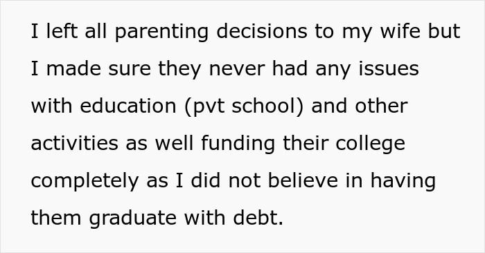 Text excerpt about a stepdad funding stepkids' education and handling parenting decisions despite their indifference regarding inheritance. Text excerpt about a stepdad funding stepkids' education and handling parenting decisions despite their indifference regarding inheritance.