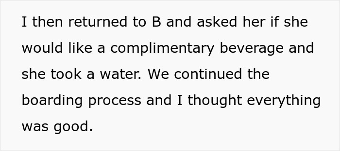 Flight attendant reflects on whether not offering seatbelt extender to overweight woman was a mistake during boarding. Flight attendant reflects on whether not offering seatbelt extender to overweight woman was a mistake during boarding.