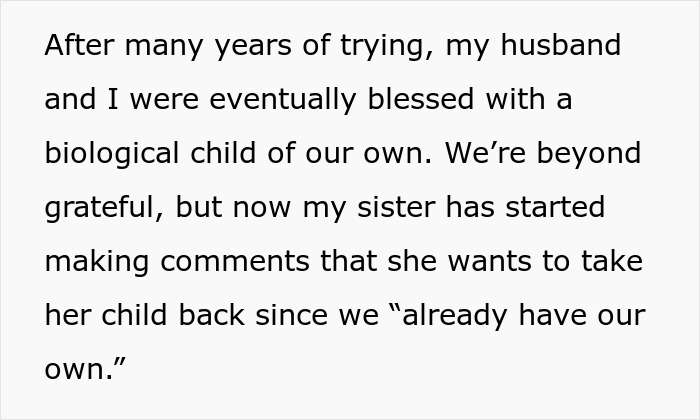 Text excerpt about a mother giving her baby up and later wanting the child back after eight years. Text excerpt about a mother giving her baby up and later wanting the child back after eight years.