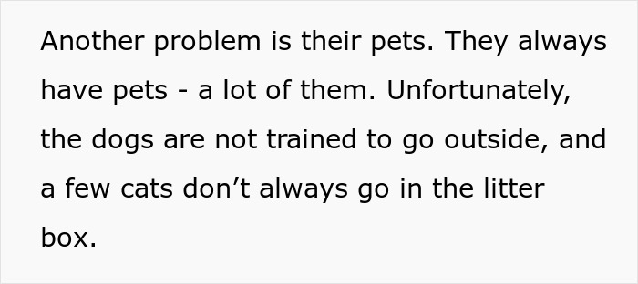 Text discussing challenges with untrained pets, highlighting issues for a mom retirement plan with many animals indoors. Text discussing challenges with untrained pets, highlighting issues for a mom retirement plan with many animals indoors.