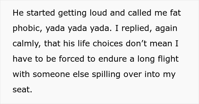 Person Called "Fatphobic" For Refusing To Let Obese Guy Invade Their Seat, Sparks Flight Drama Person Called "Fatphobic" For Refusing To Let Obese Guy Invade Their Seat, Sparks Flight Drama