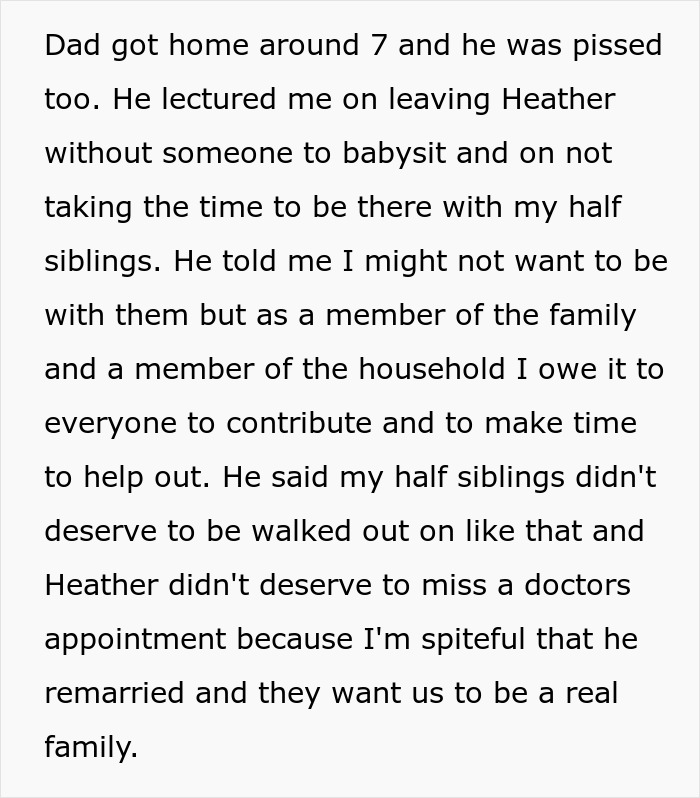 Teen expected to help with babysitting half siblings faces pressure to contribute and make time for family responsibilities. Teen expected to help with babysitting half siblings faces pressure to contribute and make time for family responsibilities.