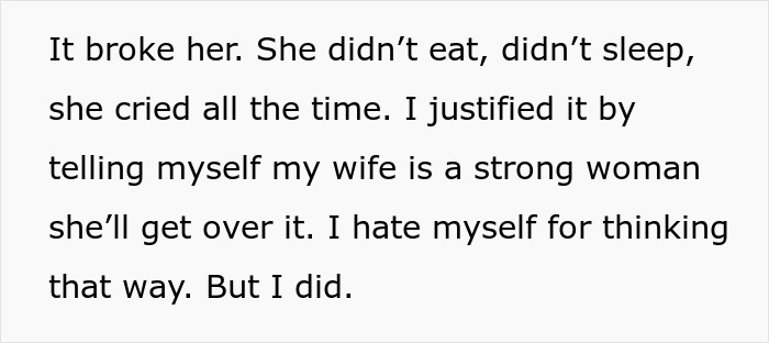 Text excerpt about a man feeling guilty after sabotaging his marriage with an online affair. Text excerpt about a man feeling guilty after sabotaging his marriage with an online affair.