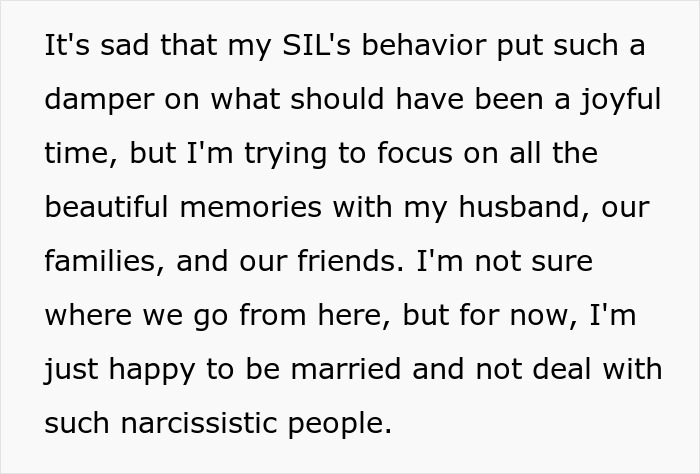 Text describing a woman pretending to be the bride at her sister-in-law’s wedding, causing family tension. Text describing a woman pretending to be the bride at her sister-in-law’s wedding, causing family tension.