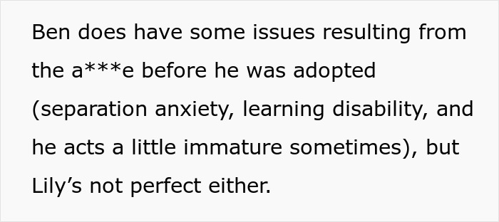 Text excerpt discussing adoption issues and immaturity, relating to sister accuse favoring nephew niece family dynamics. Text excerpt discussing adoption issues and immaturity, relating to sister accuse favoring nephew niece family dynamics.